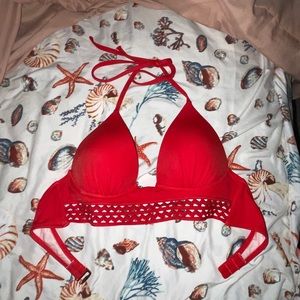 red 32 B swim top and bottoms size small//target